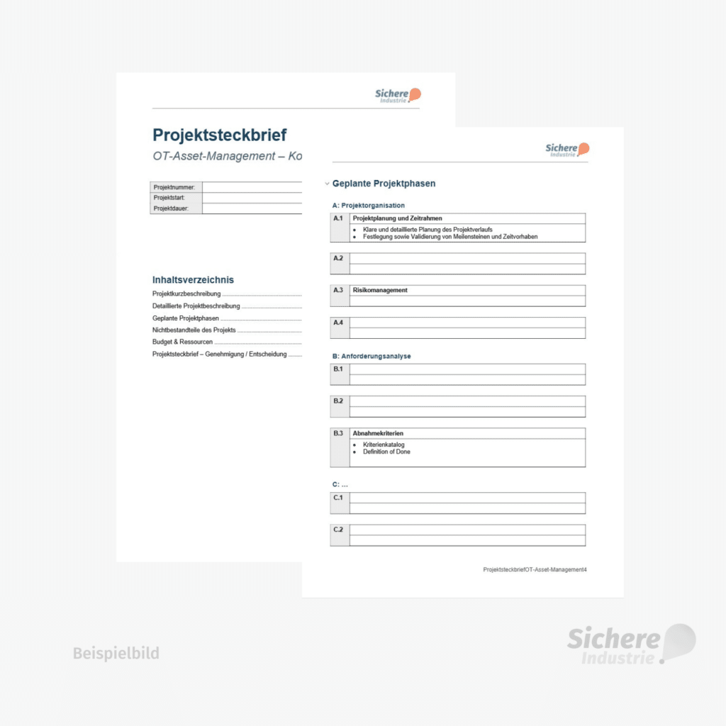 Projektsteckbrief OT-Asset-Management Beispielbild