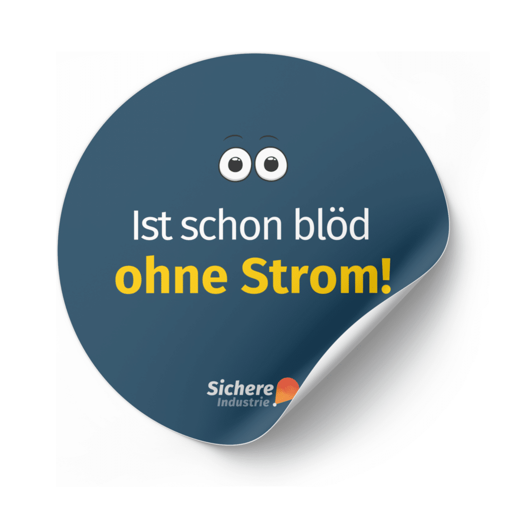 Sticker ist schon blöd ohne Strom zum kleben
