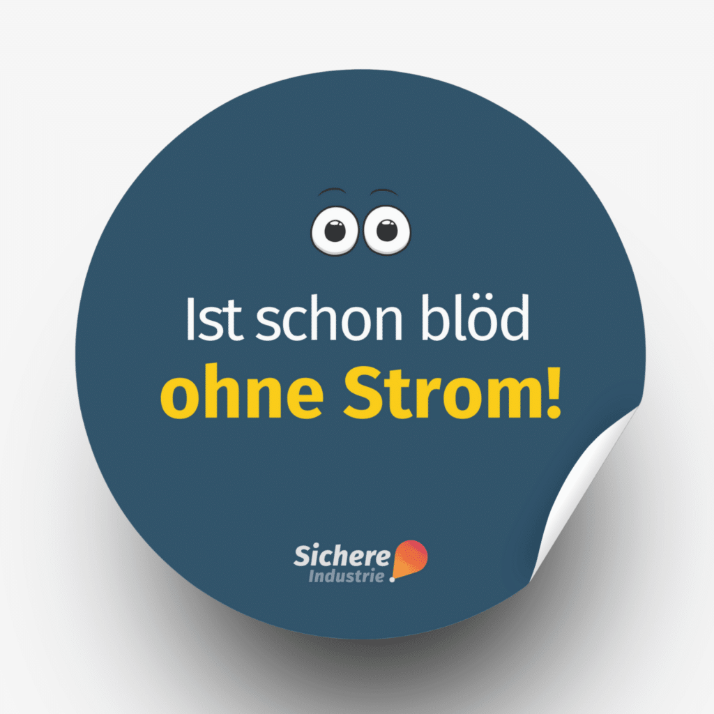 Sticker ist schon blöd ohne Strom zum kleben