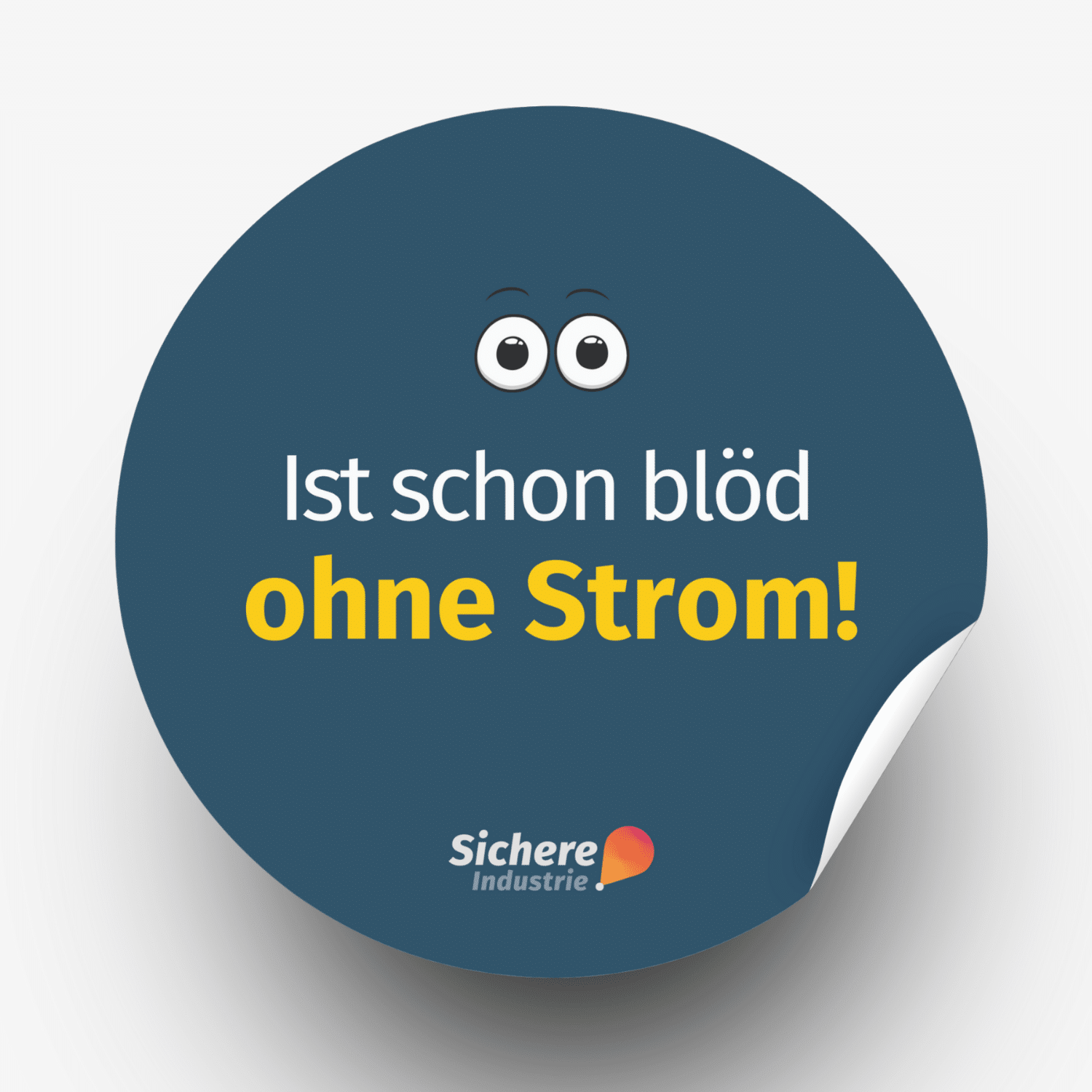 Sticker ist schon blöd ohne Strom zum kleben