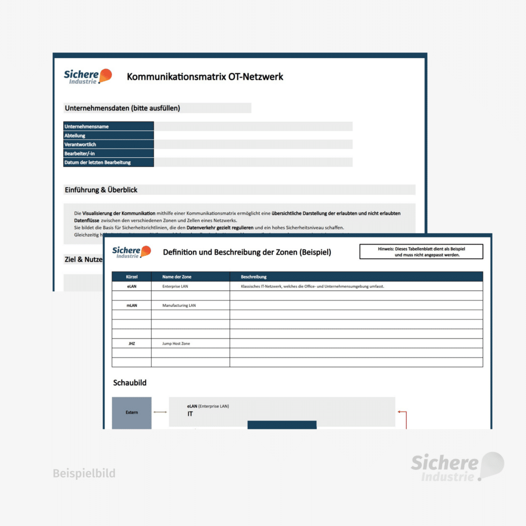 Kommunikationsmatrix für OT-Netzwerke Beispielbild